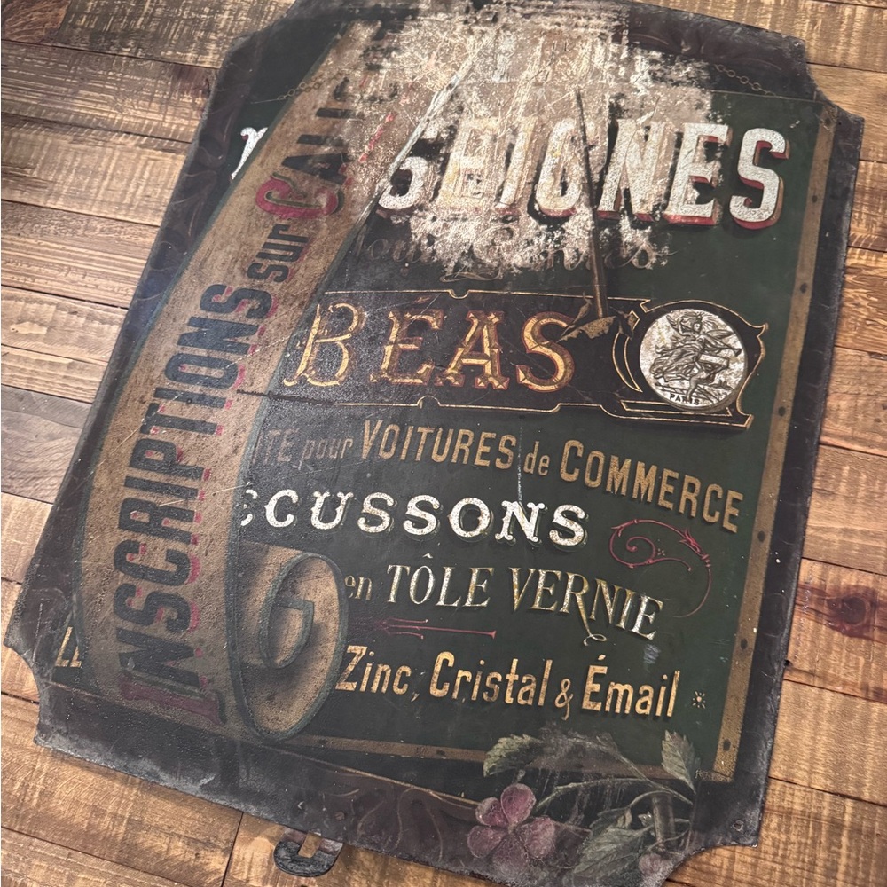 Authentic French Metal Sign